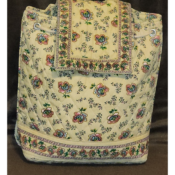 Sharif Handbags - Americana by Sharif Women's Backpack Beige Multi-Colored Floral Like-New!